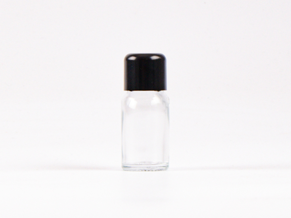 Klarglasflasche 10ml, mit Schraubverschluss schwarz
